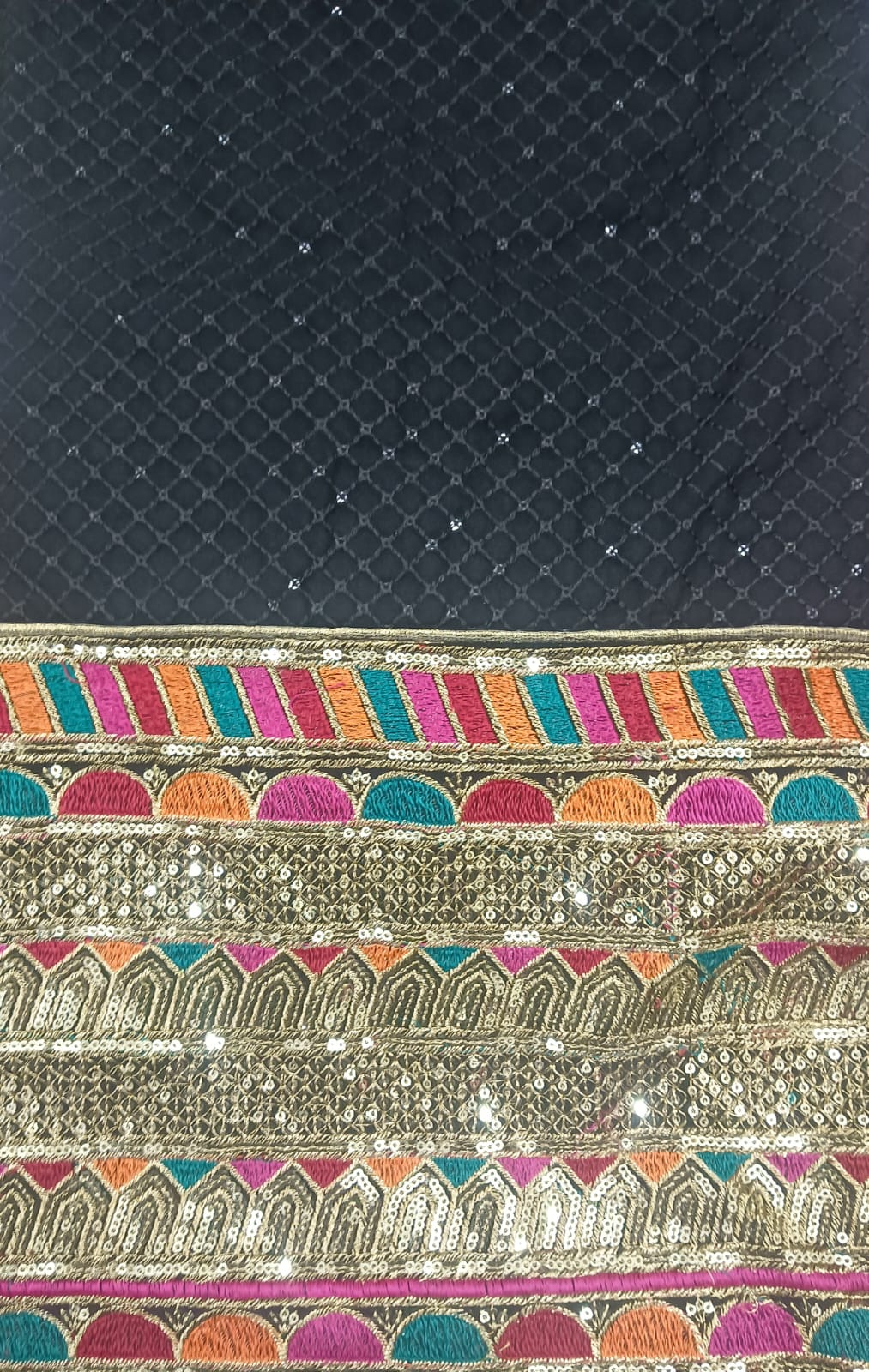 Georgette suit with sequence work