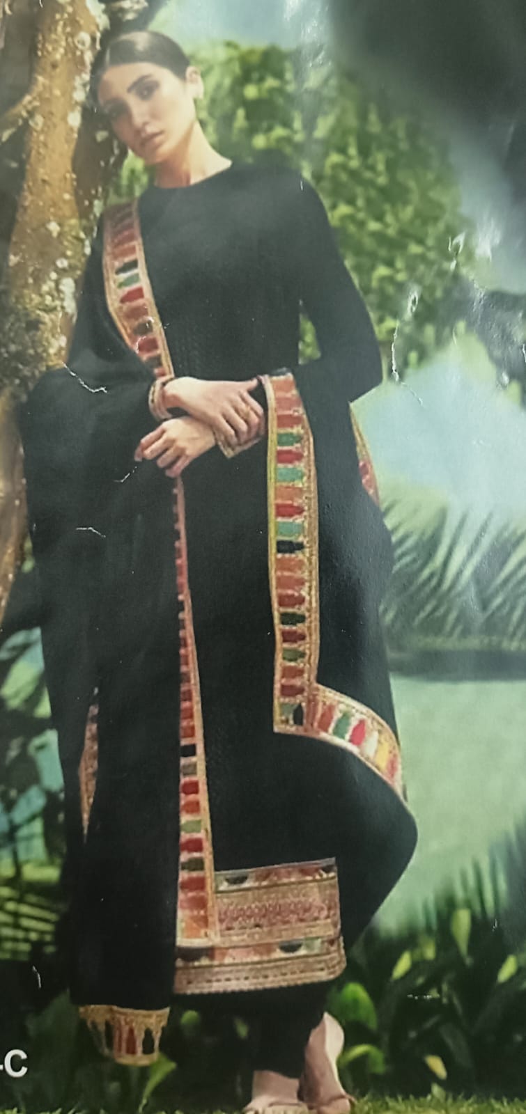 Georgette suit with sequence work